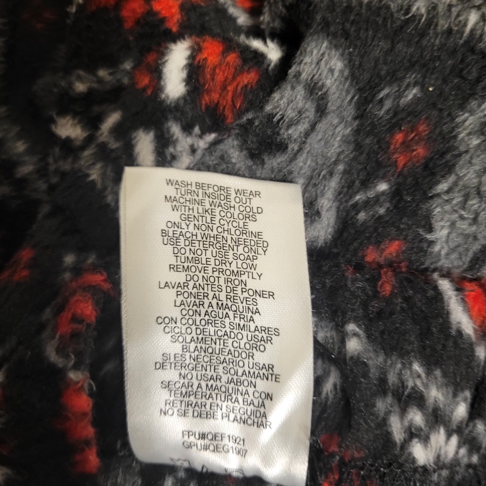 Cozy Black and Red Patterned Pajama Bottom SZ. XS